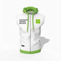Sleeveless zip hoodie