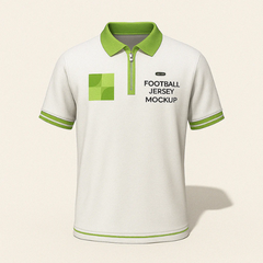 Football jersey with zipper polo shirt